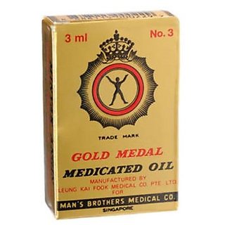 IMPORTED GOLD MEDAL Medicated Oil (Combo Pack of 2 ) - Made in Singapore  (3 ml)