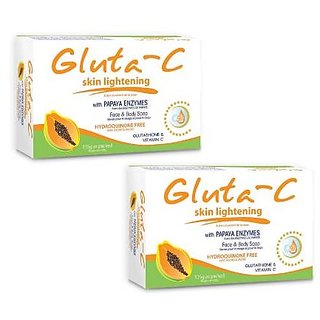                       Gluta-C SKIN LIGHTENING SOAP WITH PAPAYA EXFOLIANTS  (2 x 135 g)                                              