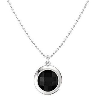 7 RATTI Silver Black Hakik Pendant without chain by CEYLONMINE 7 RATTI Silver Black Hakik Pendant without chain by CEYLONMINE