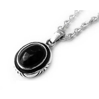 Certified 7.5 Carat Black Silver Sulemani Hakik Stone Pendant without chain by CEYLONMINE Certified 7.5 Carat Black Silver Sulemani Hakik Stone Pendant without chain by CEYLONMINE