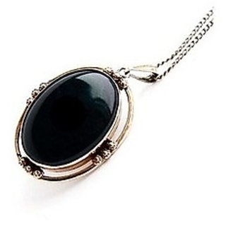                       Sterling Silver 9.5 Carat Classic Sulemani Hakik Pendant without chain by CEYLONMINE                                              