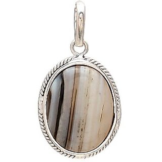                       10.25 carat Natural silver  Sulemani Hakik Pendant without chain by CEYLONMINE                                              