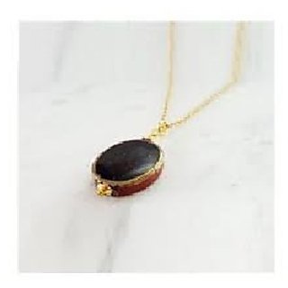                       10 Carat Sulemani Hakik Gold Plated Locket Pendant without chain by CEYLONMINE                                              