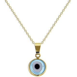                       evil eye pendant for protection prosperity gold plated  without chain Stone by CEYLONMINE                                              