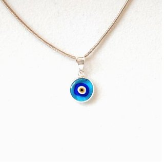 evil eye protection mini pendant for prosperity gold plated without chain by CEYLONMINE evil eye protection mini pendant for prosperity gold plated without chain by CEYLONMINE