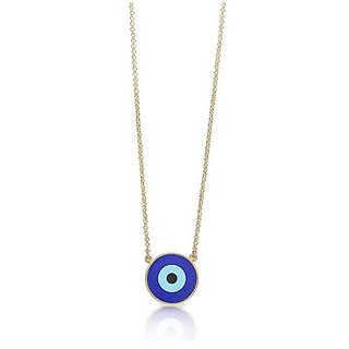                       Zircon Evil Eye Blue Pendant/Locket for Women Gold-plated Copper  without chain BY CEYLONMINE                                              