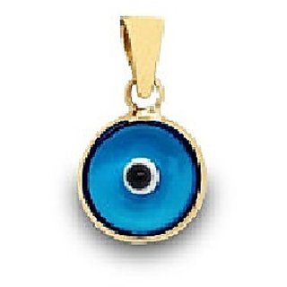                       Blue Precious Metal Remove Evil Eye Pendant  without chains for Women by CEYLONMINE                                              