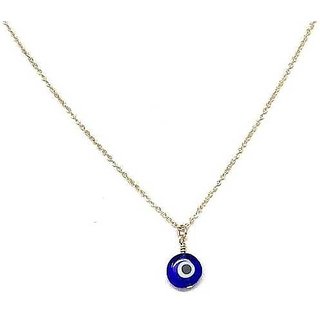                       Blue Precious Metal Evil Eye gold plated without chain Pendant for Women and Girls by CEYLONMINE                                              