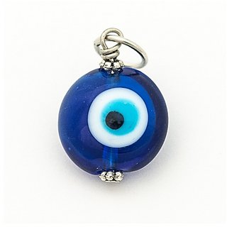                       Evil Eye (Nazar Suraksha Yantra) silver pendant without chain by CEYLONMINE                                              