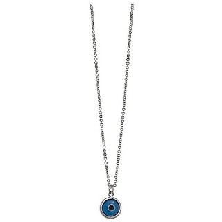                       Zircon Evil Eye Blue without chain Pendant/Locket for Women SILVER Copper BY CEYLONMINE                                              