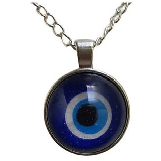 Evil Eye Blue stone silver pendant without chain for unisex by CEYLONMINE Evil Eye Blue stone silver pendant without chain for unisex by CEYLONMINE
