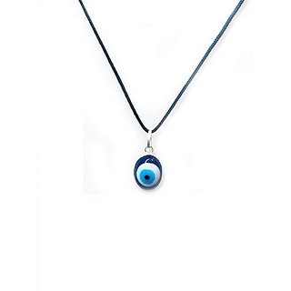                       Blue  Evil Eye Pendant silver for unisex without chain by CEYLONMINE                                              