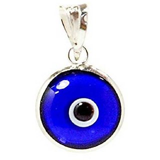 Blue Precious Metal Evil Eye silver Pendant without chain for Women and Girls by CEYLONMINE Blue Precious Metal Evil Eye silver Pendant without chain for Women and Girls by CEYLONMINE