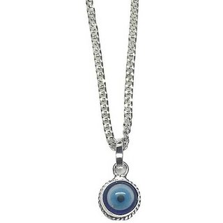                       silver pendant Evil Eye Multicolour stone for unisex without chain by CEYLONMINE                                              