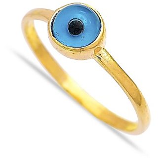                       Evil's eye beautiful ring for unisex Evil's eye Gold Plated Ring by CEYLONMINE                                              