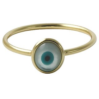                       Multicolour evil eye ring for protection gold plated ring for unisex by CEYLONMINE                                              