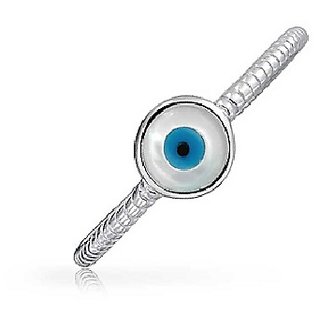                       Evil's eye ring Certified 100% Natural Evil's eye silver ring by CEYLONMINE                                              