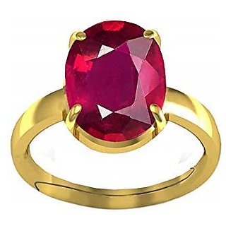                      Certified Manik 5.25 Carat Stone 100% Original & Natural Stone Ruby Ring by CEYLONMINE                                              