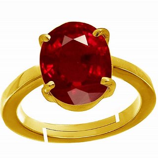                       Ruby ring-Manak Certified 100% Natural 5.25 ratti Stone Ruby ring by CEYLONMINE                                              