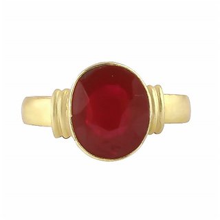                       Ruby ring- 5.25 Ratti A1 Quality Manik ring For Women's and Men's by CEYLONMINE                                              