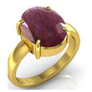                       Ruby Ring- 5.25 carat Manik Ring Natural Ring Unheated Lab Certified Stone by CEYLONMINE                                              