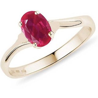                       Ruby Ring 5.25 Ratti Stone Ruby Silver Ring for unisex by CEYLONMINE                                              