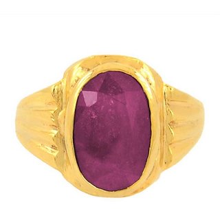                       Ruby Ring- 6.25 Ratti Certified Ruby Manik Panchdhatu Ring by CEYLONMINE                                              