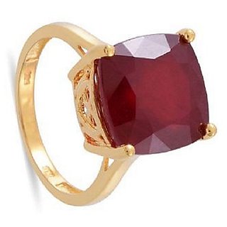                       100% Original & Natural 6.25 carat Ruby Gold Plated Ring For Astrological Purpose by CEYLONMINE                                              