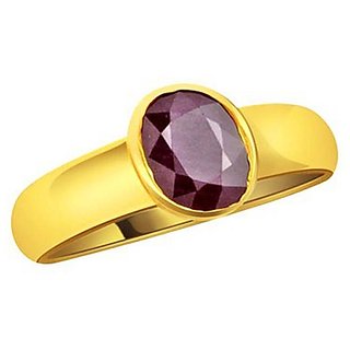                       Ruby Ring-6.25 ratti Manik Ring Stone gold Plated Ring for unisex by CEYLONMINE                                              