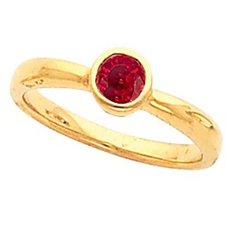                       6.25 ratti Natural Ruby Stone Lab Certified Manik gold Plated Ring by CEYLONMINE                                              
