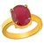 Ruby ring 6.25 ratti beautiful red ring for unisex Ruby Gold Plated Ring by CEYLONMINE