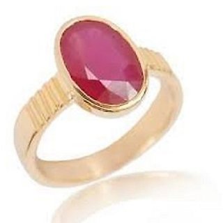                       Ruby Ring-7.25 Ratti Manik Panchdhatu Ring for Astrological Purpose by CEYLONMINE                                              