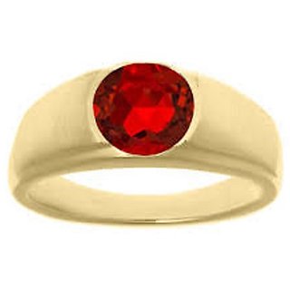                       Natural Ruby Manik Ring 7.25 Ratti Unheated 100% Original gold plated for unisex by CEYLONMINE                                              