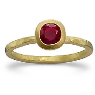                       Ruby Ring-Natural 9.25 carat gold Plated Ring for unisex by CEYLONMINE                                              