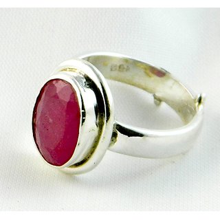                       Ruby Ring-7.25 carat Manik Ring Stone Ruby pure Silver Ring by CEYLONMINE                                              