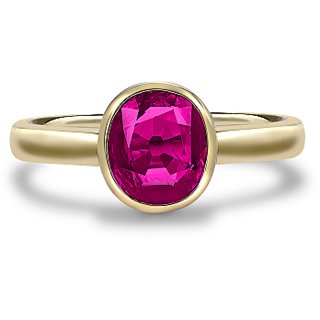                       Ruby ring-manik 9.25 Ratti Natural Certified Ruby Manik Panchdhatu Ring by CEYLONMINE                                              