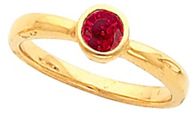 Buy Red Embellished Ruby Stone Ring by Ishhaara Online at Aza Fashions.