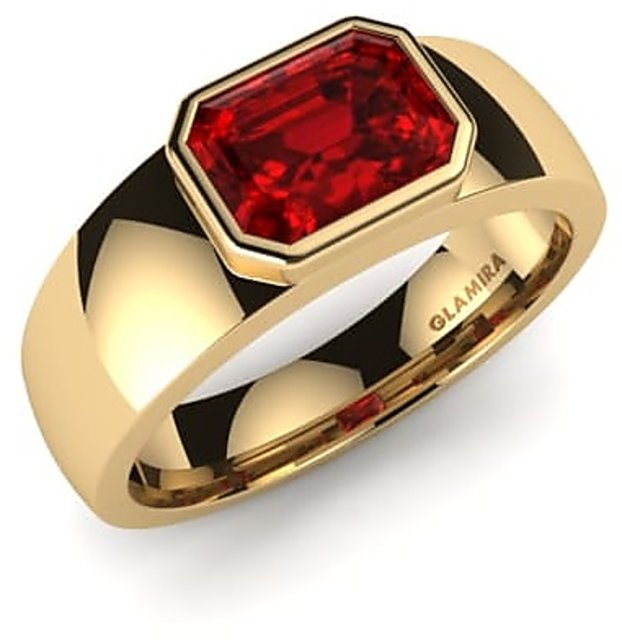 Buy Chopra Gems & Jewellery Gold Plated Brass Manik Stone Ring (Men and  Women) - Adjustable Online at Best Prices in India - JioMart.