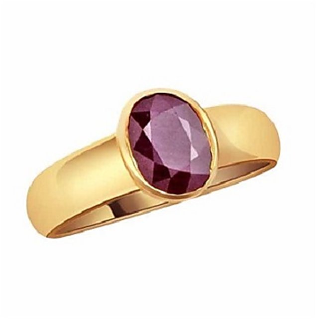 Buy Blue Sapphire Stone Ring Online, Neelam Ring Gold Brass Price