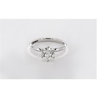                       Zircon Ring with American Diamond Stone Zircon Silver Ring By CEYLONMINE                                              