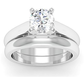                       Brilliant Diamond Cut Zirconia Solitaire Ring for Women & Girls by CEYLONMINE                                              