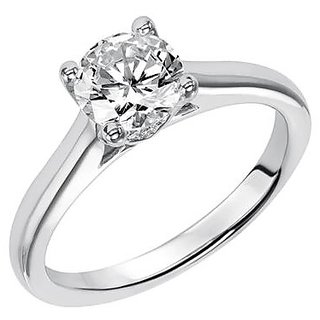                       American Diamond Cut Zirconia Solitaire Ring for Women  Girls By CEYLONMINE                                              