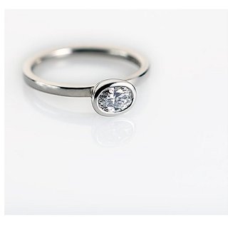                       Lovely American Diamond silver Ring By CEYLONMINE                                              