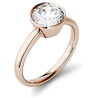                       Zircon Gold Plated Ring Precious Gemstone American diamond ring by CEYLONMINE                                              