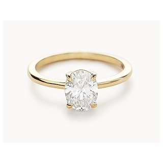                       Round Brilliant Diamond Cut Zirconia Solitaire Ring for Women by CEYLONMINE                                              