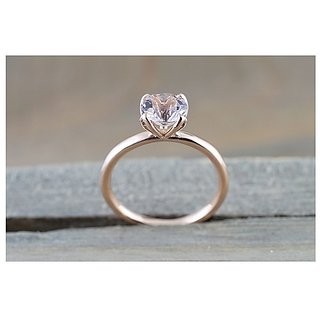                       Precious American Diamond Stone Diamond Adjustable gold plated Ring by CEYLONMINE                                              