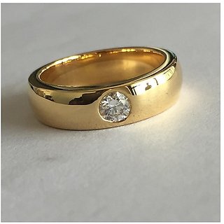                       Natural& Original American Diamond Gold Plated Adjustable Ring by CEYLONMINE                                              