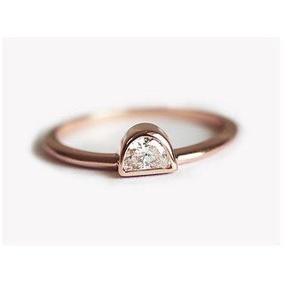                       Original American Diamond stone lab certified Stone Gold Plated Ring by CEYLONMINE                                              