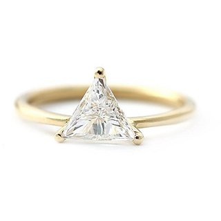                      American Diamond good quality gemstone gold plated adjustable ring by CEYLONMINE                                              