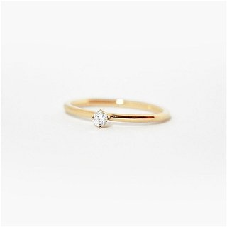                       Natural American Diamond Ring In gold plated Effective Stone Ring by CEYLONMINE                                              